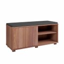 Ver imagem 3 de Sapateira para Hall de Entrada com Estofado 90 x 44 Cm MDP Castanho - BS