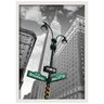 Quadro com Moldura Branca Poster Nova York Street Signs sem Vidro 60x90cm - 1