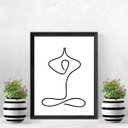 Ver imagem 2 de Quadro Decorativo Minimalista Yoga 24x18cm - com vidro:Madeira preta