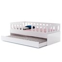Ver imagem 1 de Cama Juvenil Lara Solteiro com Cama Auxiliar Branco - Baby Mobília