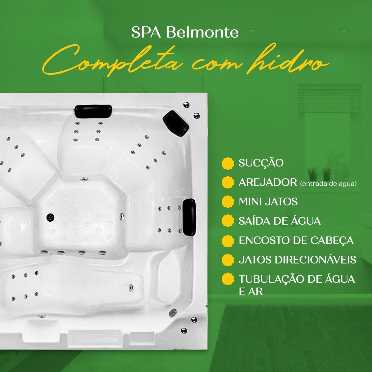 Spa Retangular Belmonte Completo com Hidro em Acrílico - 4