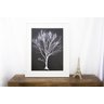 Quadro Decorativo com Moldura Branca Árvore Branca em Fundo Preto 80x100cm - 2