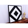 Quadro Decorativo Abstrato Formas Geométricas Losango 80x80cm - 2