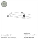 Ver imagem 3 de Prateleira para Sala de Estar Reta em Mdf 90cm Tb222