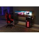 Ver imagem 2 de Mesa Escrivaninha Creta para Computador Gamer Com Led Mavaular Preto