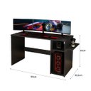 Ver imagem 3 de Mesa Escrivaninha Creta para Computador Gamer Com Led Mavaular Preto