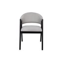 Ver imagem 6 de Cadeira Jantar Elysia em Madeira Maciça Preta Decoração Nórdica:linho Prata/facto Preto