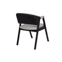 Ver imagem 2 de Cadeira Jantar Elysia em Madeira Maciça Preta Decoração Nórdica:linho Prata/facto Preto