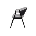 Ver imagem 5 de Cadeira Jantar Elysia em Madeira Maciça Preta Decoração Nórdica:linho Prata/facto Preto