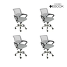 Kit 4 Cadeiras de Escritório Begonia Mesh Ergonômica Cinza + E-book - 3