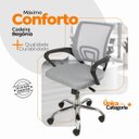 Ver imagem 5 de Kit 4 Cadeiras de Escritório Begonia Mesh Ergonômica Cinza + E-book