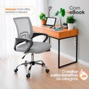 Ver imagem 6 de Kit 4 Cadeiras Begônia Ergonômica Tela Mesh Apoio Lombar até 120kg Cinza