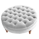 Ver imagem 1 de Puff Amara 60cm Suede Branco Slk Decor