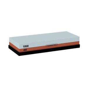 Pedra para Afiar Profio com Granulação 400 e 1000 Dupla Face com Suporte Emborrachado - Tramontina
