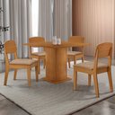 Ver imagem 1 de Mesa de Jantar Loren 90cm Mdf 4 Cad Copper Moderna Mobilia Turim 07/ Laminado