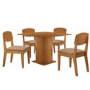 Ver imagem 2 de Mesa de Jantar Loren 90cm Mdf 4 Cad Copper Moderna Mobilia Turim 07/ Laminado