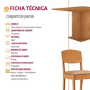 Ver imagem 6 de Mesa de Jantar Loren 90cm Mdf 4 Cad Copper Moderna Mobilia Turim 07/ Laminado
