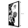 Quadro com Moldura Preta Folhas em Preto e Branco 60x90cm - 2
