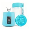 Mini Liquidificador Portátil Shake Suco Recarregável Azul - 2
