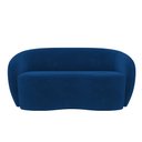 Ver imagem 2 de Sofá Decorativo 1,80cm 2 Lugares Íbis Veludo Azul Marinho G33 - Gran Belo