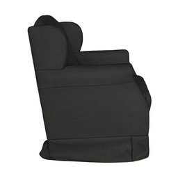 Poltrona Decorativa Amamentação Balanço e Puff Corino Aquila Preto - 9