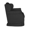 Poltrona Decorativa Amamentação Balanço e Puff Corino Aquila Preto - 9