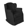 Poltrona Decorativa Amamentação Balanço e Puff Corino Aquila Preto - 7