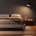 Ver imagem 6 de Cama Base Box Casal Unique 138x188 Sommier Moderno Pés de Ferro Linho Cinza - Desk Design
