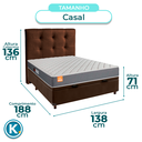 Ver imagem 3 de Conjunto Cama Box Bau Blindado Casal + Colchão D23 Pro Inducol + Cabeceira