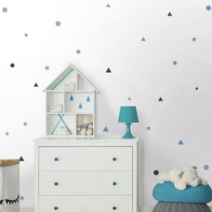 Kit de Adesivos Infantis Estrelas, Triângulos e Círculos 1 Arte Destaque