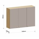 Ver imagem 4 de Armário Aéreo 120cm 3 Portas Elegance Luciane Móveis