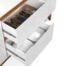 Buffet Aparador Sala de Jantar 2 Portas e 2 Gavetas Organizador Multiuso Elegante Branco Freijó - 3