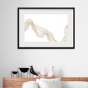 Ver imagem 1 de Quadro Abstrato Ultra Minimalista Bege - 60x48cm:madeira Branca