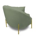 Ver imagem 7 de Poltrona Decorativa Orgânica Pé de Metal Dourado Zaya Bouclê Pistache C05 - D’Rossi