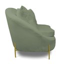 Ver imagem 6 de Poltrona Decorativa Orgânica Pé de Metal Dourado Zaya Bouclê Pistache C05 - D’Rossi