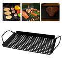 Ver imagem 1 de Bandeja Grill Churrasqueira Assar Grelhar Legumes Carnes Peixes Aço Inox Alta Resistência Preto