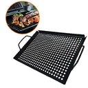 Ver imagem 3 de Bandeja Grill Churrasqueira Assar Grelhar Legumes Carnes Peixes Aço Inox Alta Resistência Preto