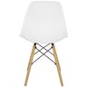 Kit 3 Cadeiras Charles Eames Eiffel Wood Design - Branco - 5