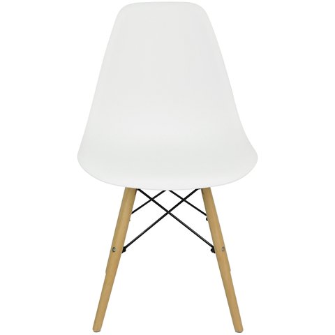 Kit 3 Cadeiras Charles Eames Eiffel Wood Design - Branco