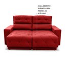Ver imagem 4 de Sofá Retrátil/Reclinável Belga 1,80m Suede Velut com Molas no Assento