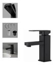 Ver imagem 2 de Torneira Monocomando Lavabo, Banheiro Quente/frio Aço Inoxidável Fc-33