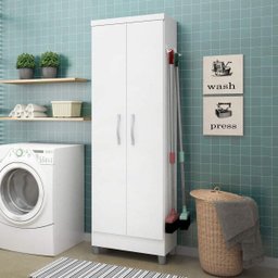 Armário Multiuso 2 Portas 5 Prateleiras Linus Qmovi - 1 Armário Multiuso 2 Portas 5 Prateleiras Linus Qmovi - 1