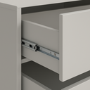 Ver imagem 4 de Kit 2 Mesas de Cabeceira para Quarto Off White Modernos 2 Gavetas Pés Dourado Estilo Industrial 45cm