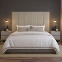 Ver imagem 2 de Kit 2 Mesas de Cabeceira para Quarto Off White Modernos 2 Gavetas Pés Dourado Estilo Industrial 45cm