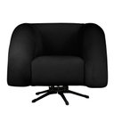 Ver imagem 6 de Poltrona Decorativa Micheli Base Giratória e Balanço Veludo Cor Preto