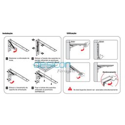 Suporte Mão Francesa Dobrável Par Retrátil 25cm - 3
