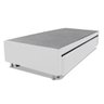 Cama Box Bicama Auxiliar Solteiro Corino Espuma 8cm 40x88x188 Branco - 2