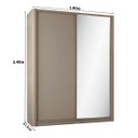Ver imagem 4 de Roupeiro Bend Mdf 190cm 2 Portas com Espelho Lateral Curva Grigio C831