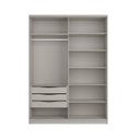 Ver imagem 3 de Roupeiro Bend Mdf 190cm 2 Portas com Espelho Lateral Curva Grigio C831