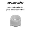 Ver imagem 2 de Torneira de Cozinha de Parede Bica Móvel Horizontal 1/4" de Volta - Ametista Cromado